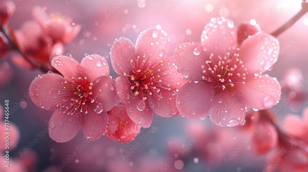Spring Blossomspringtime Cherry Bloom Toned Bokeh, Background Banner HD