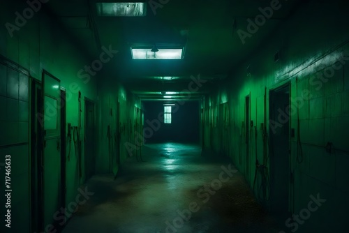 corridor in the dark room
