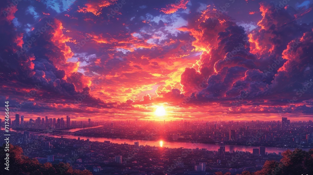 Sunset Clouds On Bangkok Thailand, Background Banner HD
