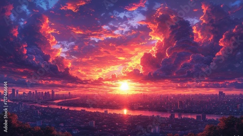 Sunset Clouds On Bangkok Thailand, Background Banner HD