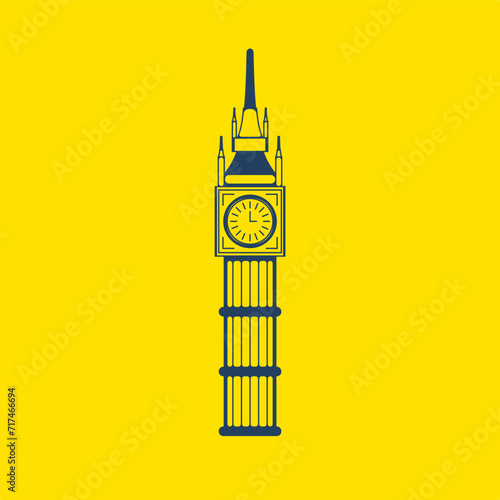BIG Ben Logo. Big Ben London modern and stylish typography with Big Ben tower LOGO design vector illustration for print tee shirt, typography, background, tamplat, poster