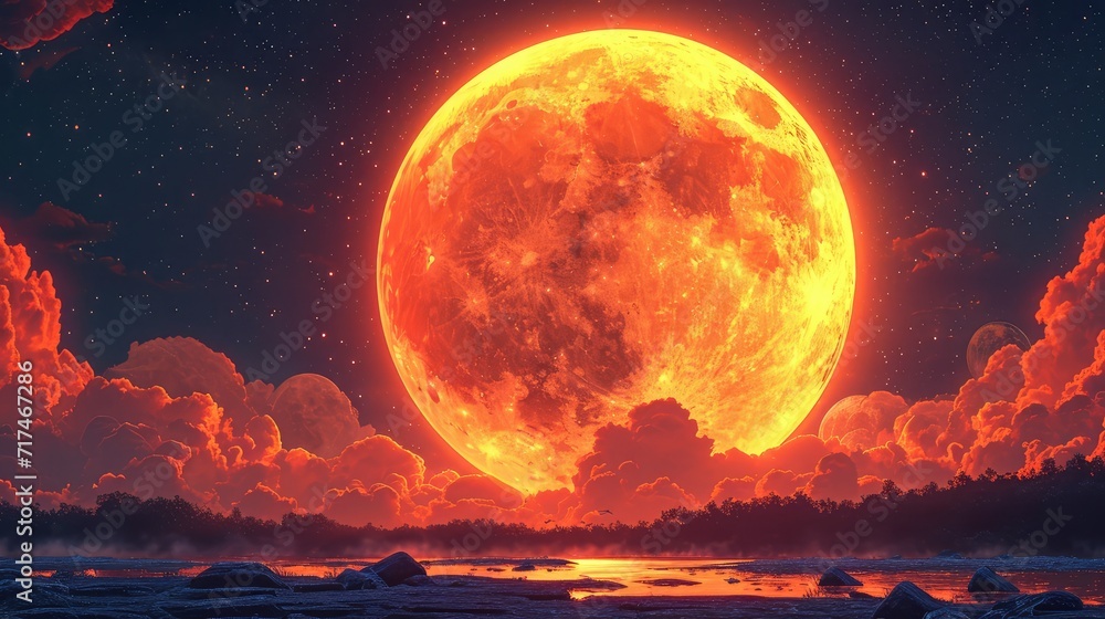 Total Lunar Eclipse Bloody Moon Over, Background Banner HD Total Lunar Eclipse Bloody Moon Over, Background Banner HD