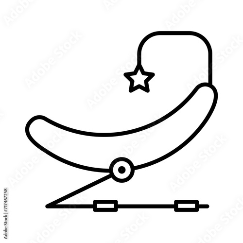 Bouncy seat vector icon set collection. Bouncy seat Outline flat Icon.