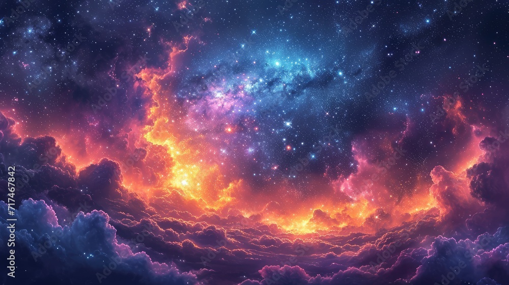 Universe Scene Stars Galaxies Deep Space, Background Banner HD