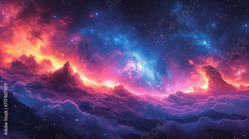 Universe Scene Stars Galaxies Deep Space  Background Banner HD