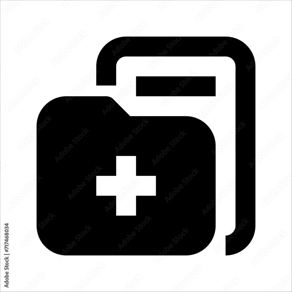 Fototapeta premium Medical recipe icon vector design template