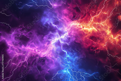 colorful cloud and lightning