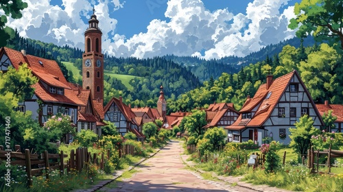 Waldmichelbach Community Germany Hesse, Background Banner HD