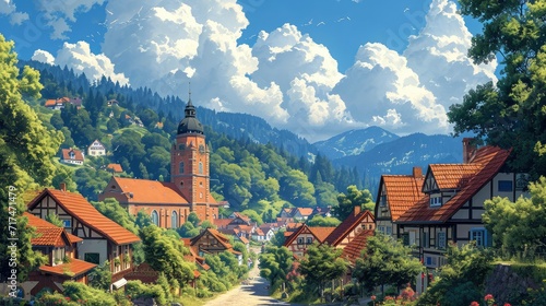 Waldmichelbach Community Germany Hesse, Background Banner HD