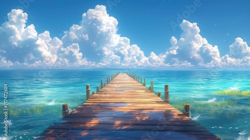 Wooden Pier On Sunny Day White, Background Banner HD