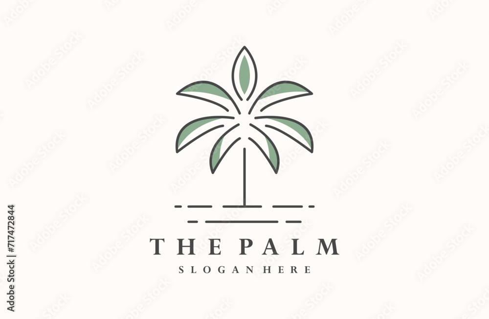 Palm template logo design vector inspiration