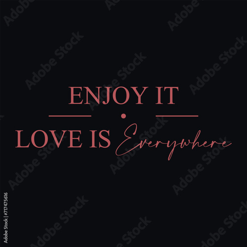 Retro typography Love inspirational slogan print