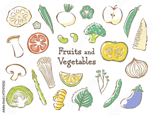 simple line illustration of vegetables
