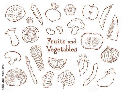 simple line illustration of vegetables