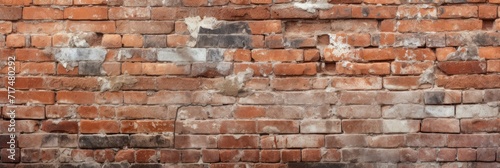 Textured old brick wall with varied hues and patterns.