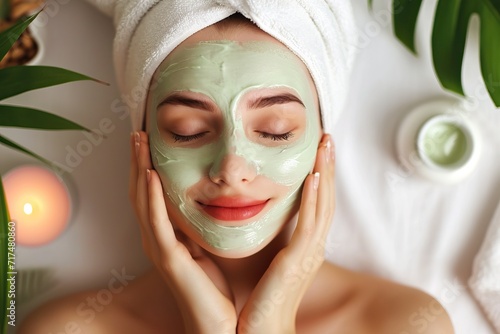 relaxing spa experience with candles and greenery