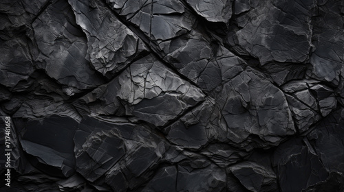 Black abstract background Dark rock texture, , crumpled texture