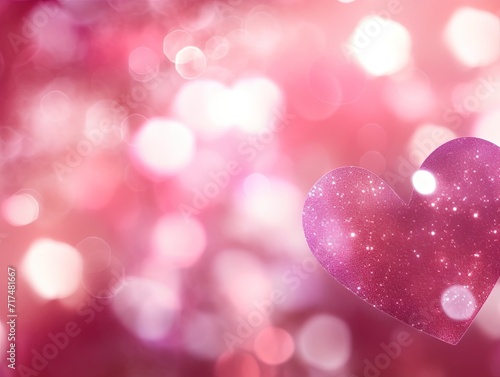 Shiny hearts bokeh light Valentine's day background 