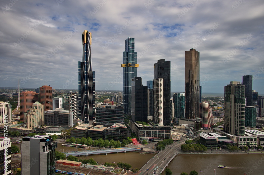 Obraz premium Skyline of Melbourne from 88th floor