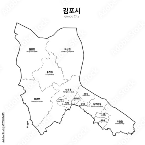 대한민국 경기도 김포시 지도