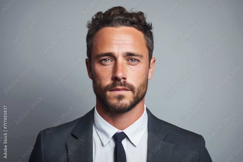 Portrait of a handsome young businessman in black suit and tie. Portrait of a handsome young businessman in black suit and tie.