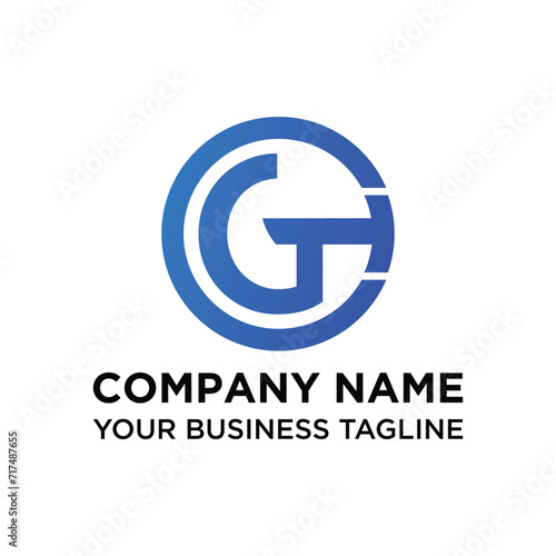 Letter GT logo design.GT logo Mark