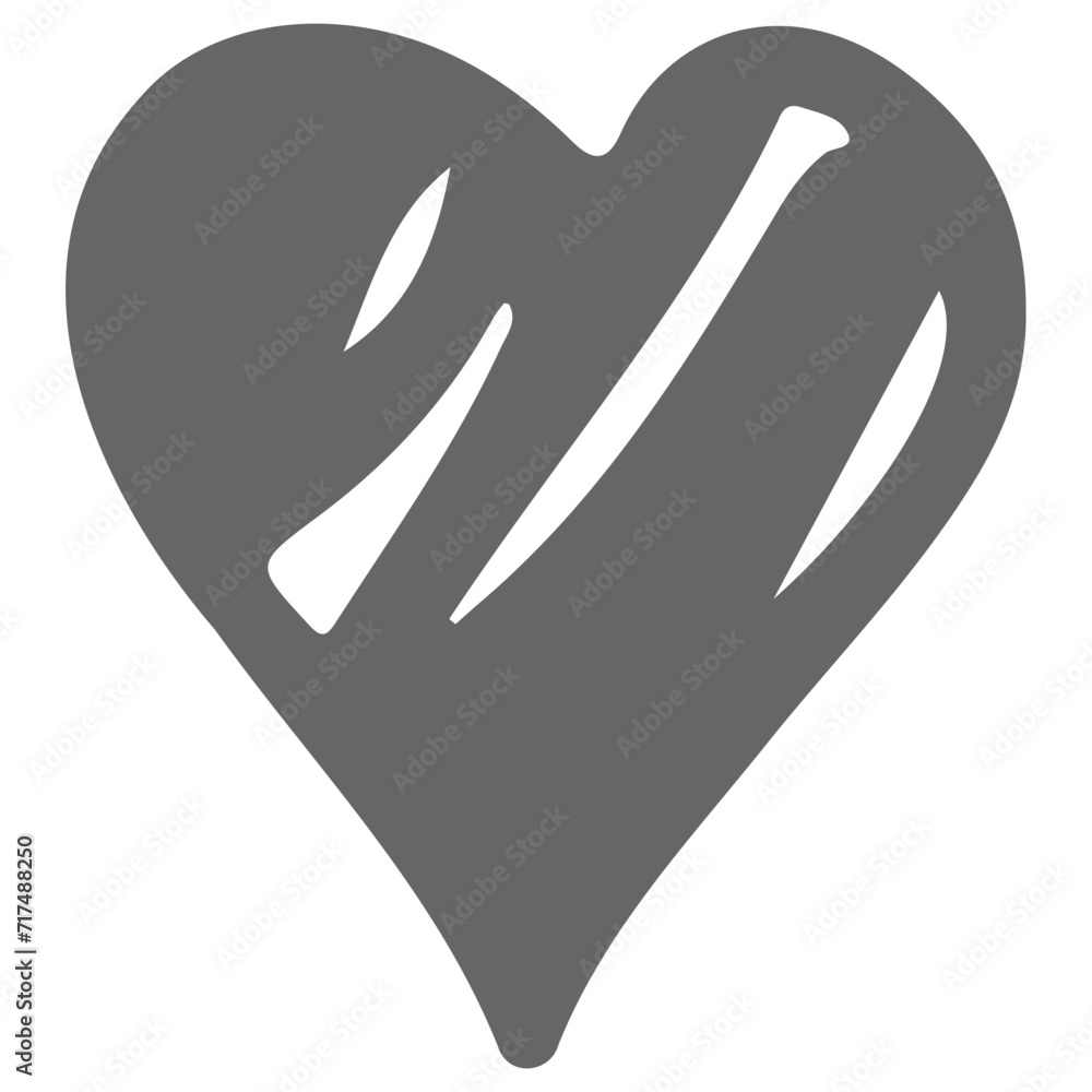 Vector hand drawn doodle heart icon Vector hand drawn doodle heart icon