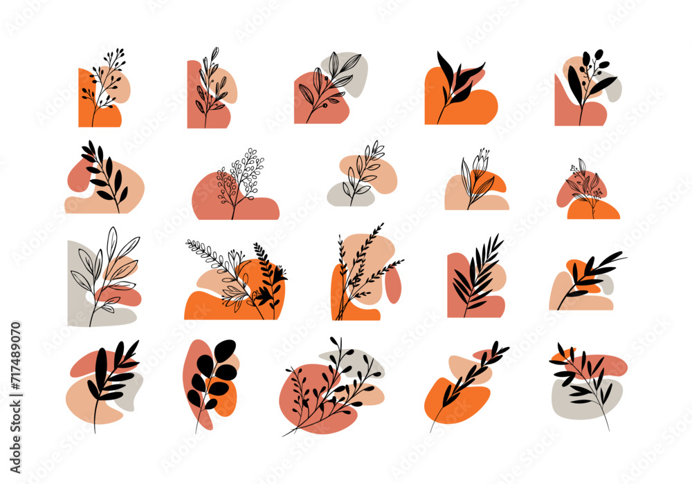 Aesthetic Plant Border Element Set Aesthetic Plant Border Element Set
