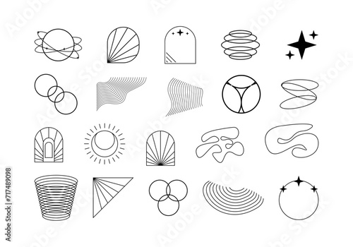 Aesthetic Monoline Element Shape Collection