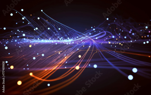 Fiber optic technology background material, generated by AI