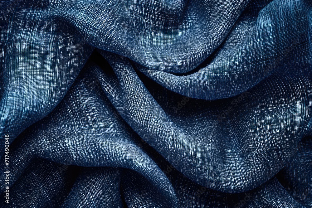 Blue fabric suit with textured background Blue fabric suit with textured background