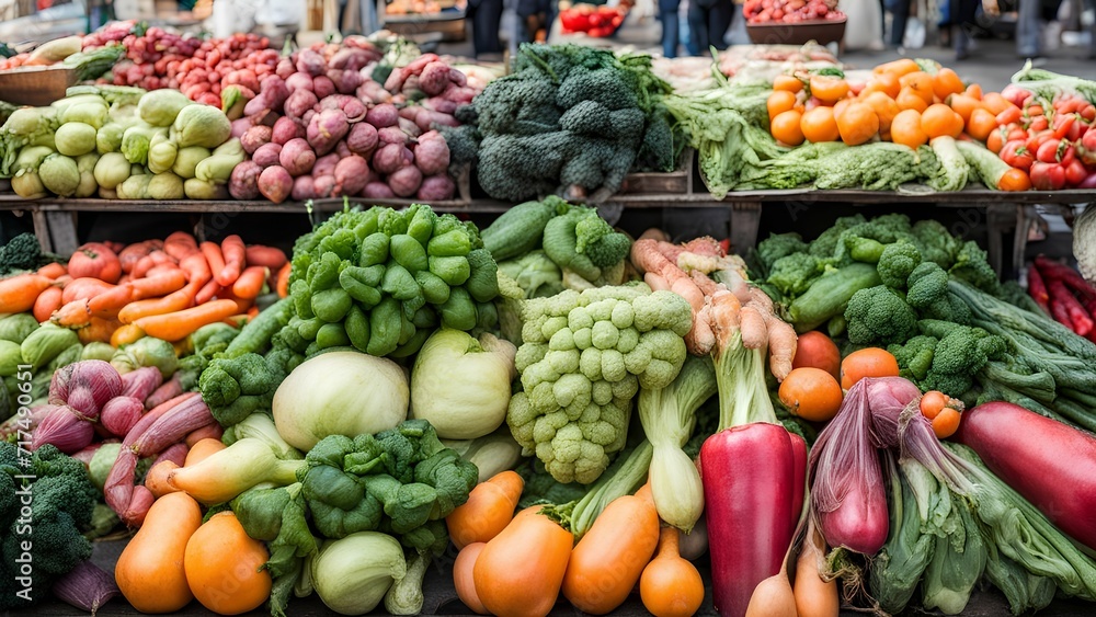 vegetables at the market