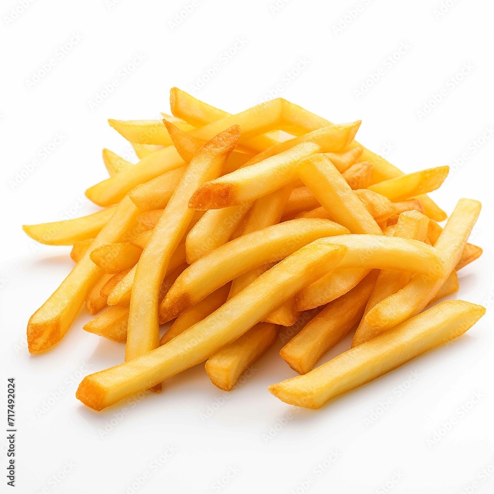stock photi French fries isolated on a white background stock photi French fries isolated on a white background