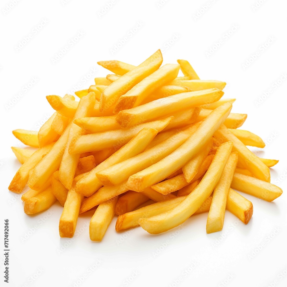 stock photi French fries isolated on a white background stock photi French fries isolated on a white background