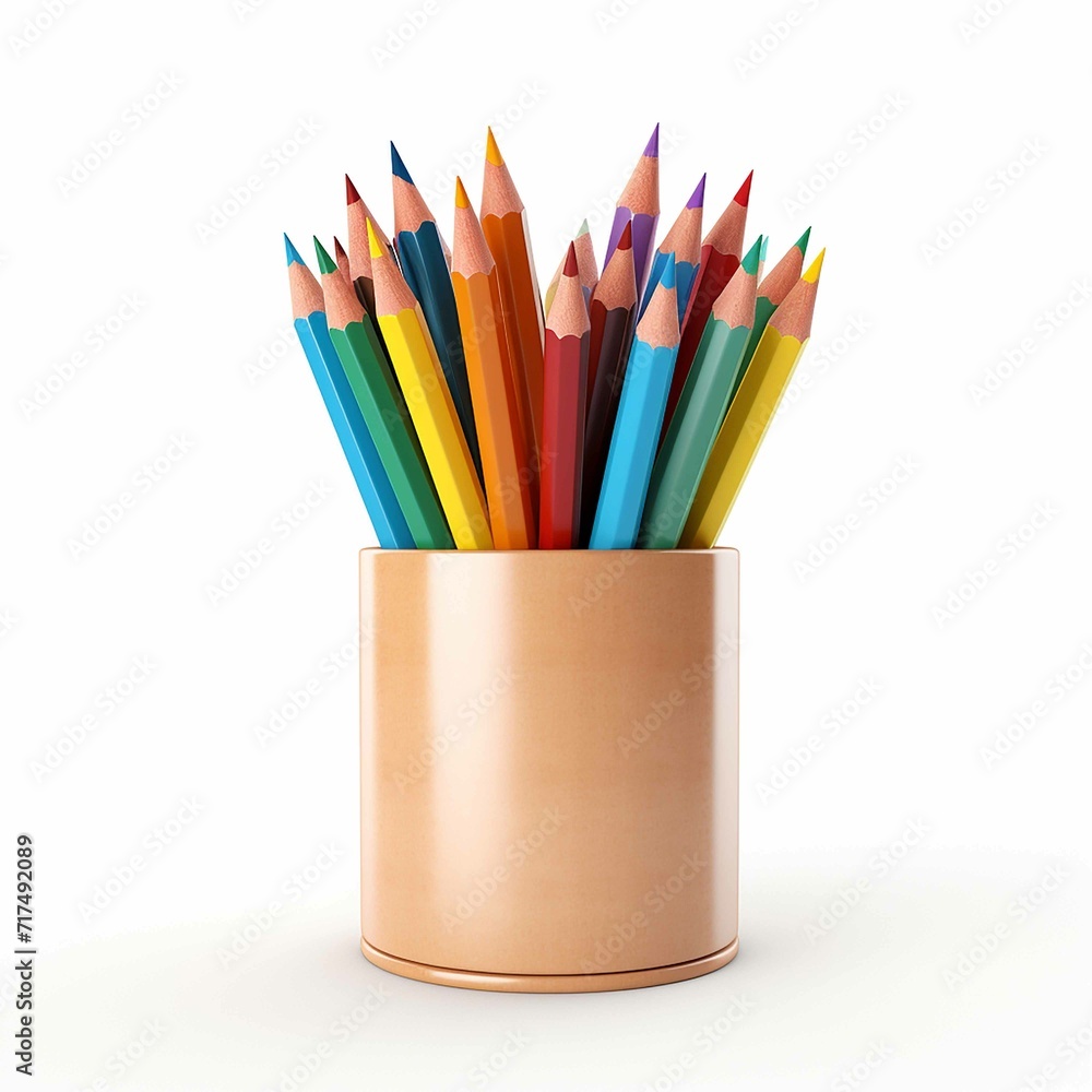 Stock photo isolated,pencil holder, isolated on a white background Stock photo isolated,pencil holder, isolated on a white background