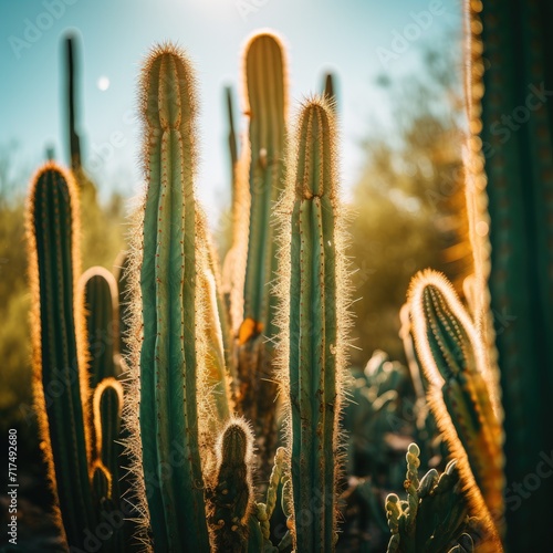 Slika na platnu Cactus in the Caatinga in Brazil.
