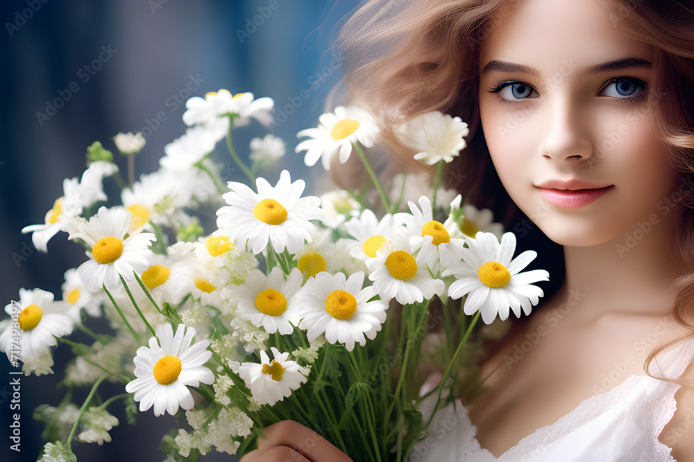 Girl with a bouquet of daisies.
Generative AI
Girl with a bouquet of daisies.
Generative AI