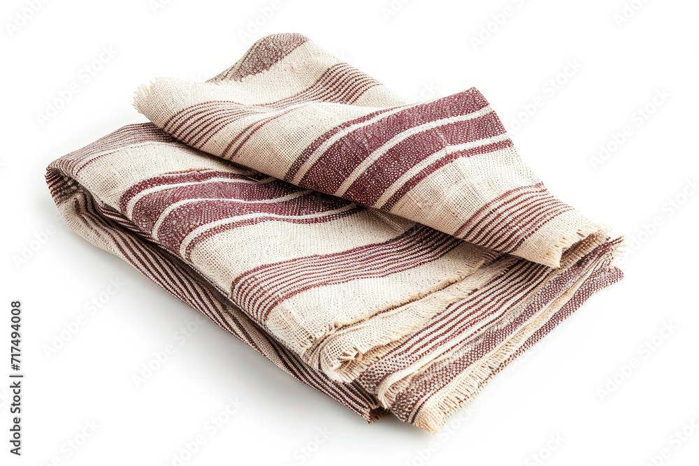 White isolated kitchen towel folded cloth Square top view napkin food serving design White isolated kitchen towel folded cloth Square top view napkin food serving design