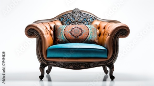 armchair. antique armchair isolated on white. antique armchair isolated