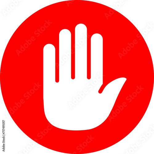 stop hand sign