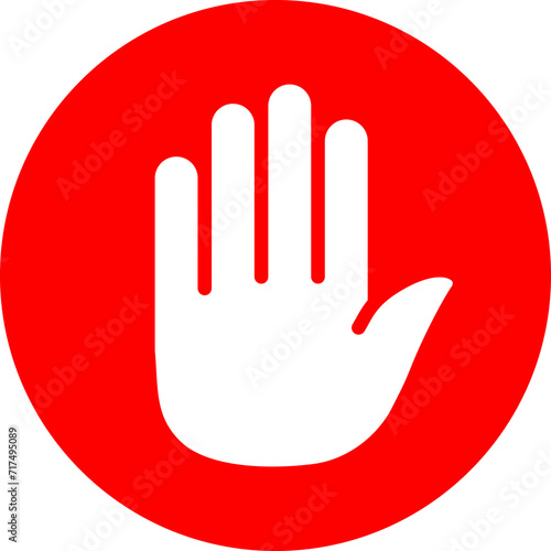 stop hand sign