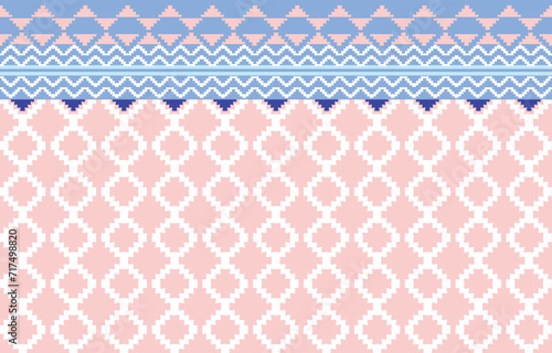 Seamless knitted pattern. Scandinavian style. Vector illustration.