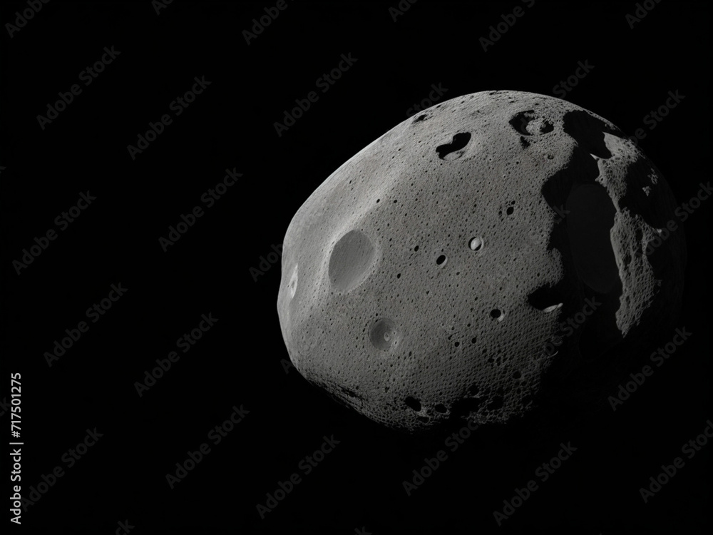 asteroid isolated on black