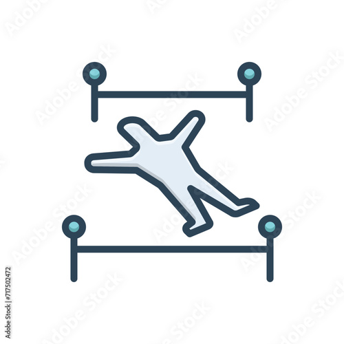 Color illustration icon for crime