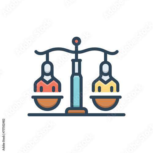 Color illustration icon for fair