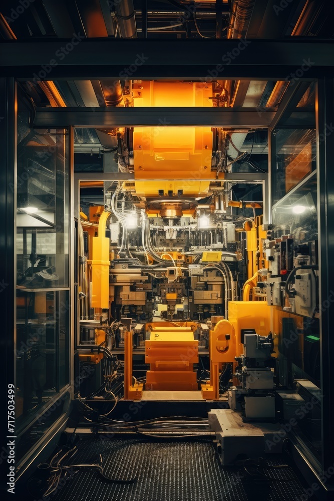 Advanced Manufacturing: Machinery in Operation within Modern Factory