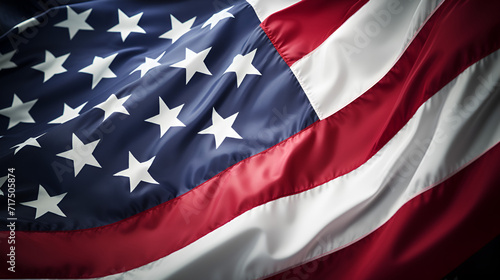 Illustration of the USA national flag, Rendered usa flag, Grunge American flag, Generative Ai