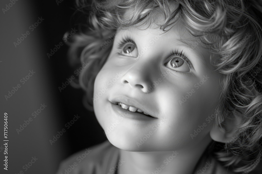 A tender and heartwarming portrait capturing the diverse expressions of a child