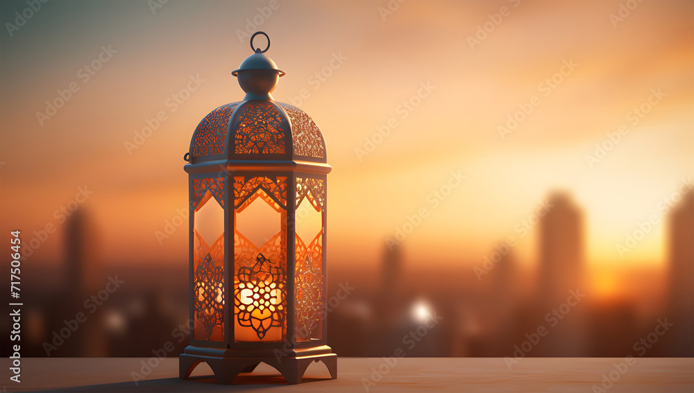 lantern in the sunset ai generative lantern in the sunset ai generative