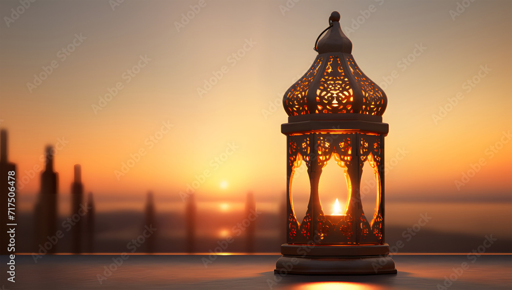 lantern in the sunset ai generative lantern in the sunset ai generative